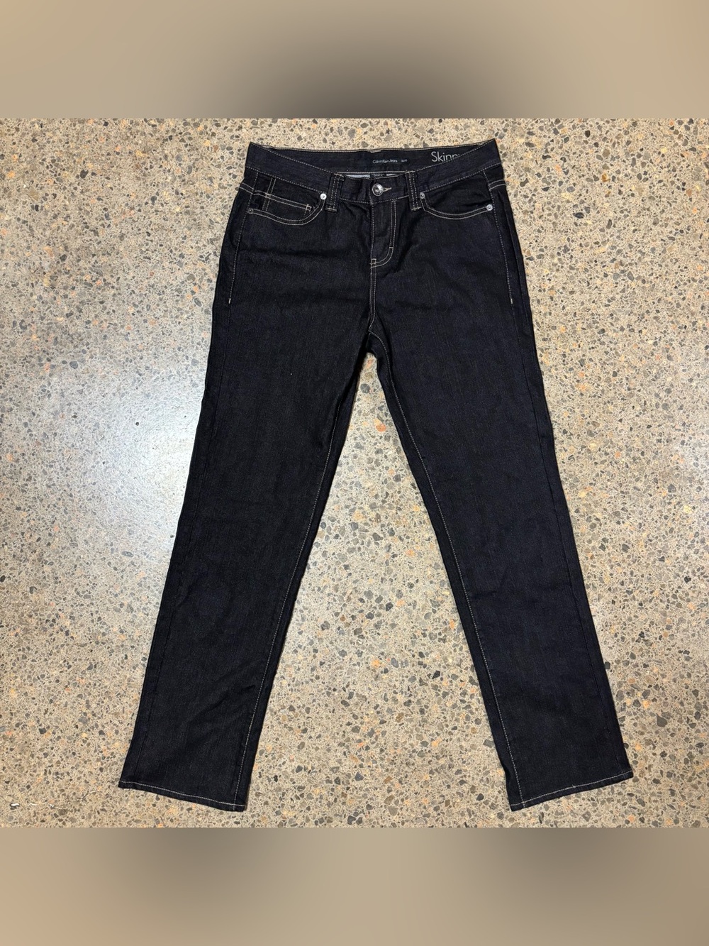 Calvin Klein Skinny Jeans (Waist 30, Size 10) Black, Brown